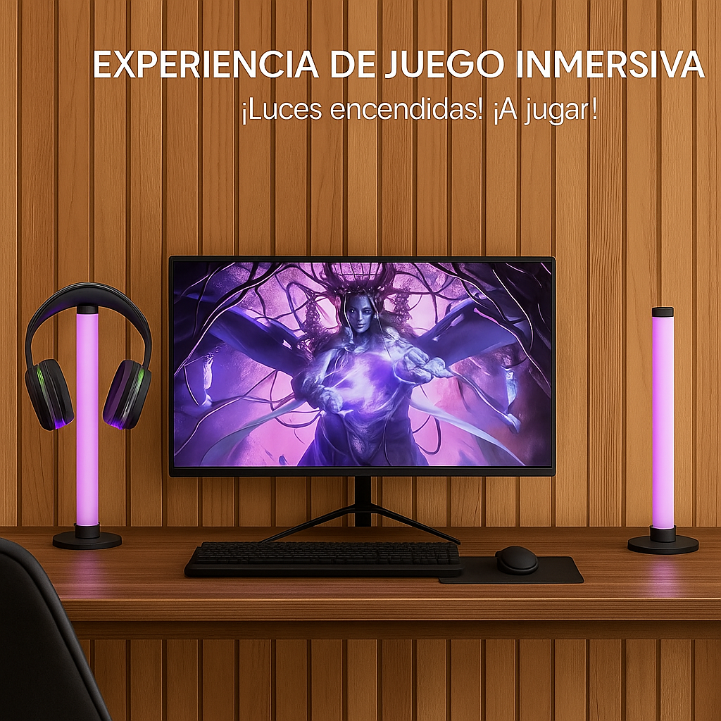 Pack x2 Lámparas RGB con Soporte para Audífonos