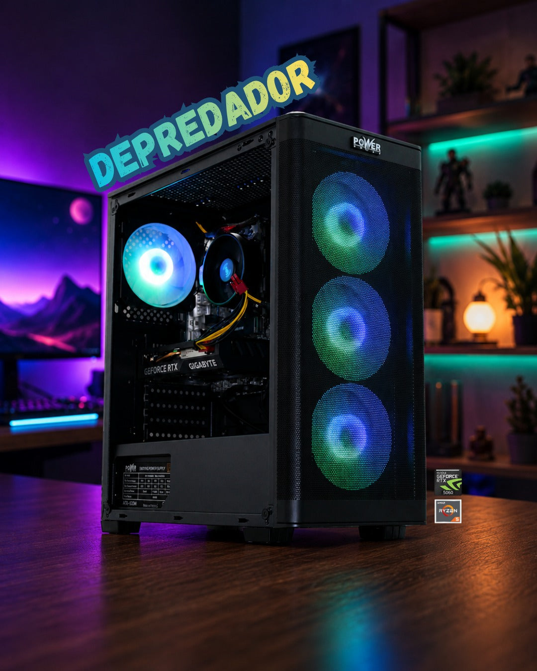 Gamer Depredador / Amd Ryzen 5 5500X3D - RTX 5060 8GB