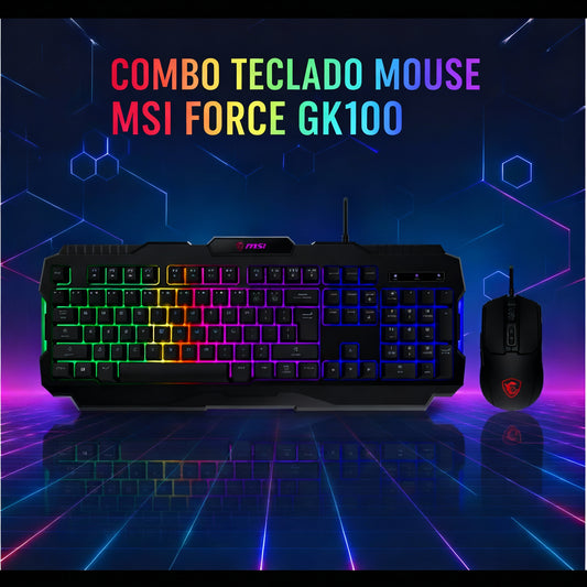 Combo Teclado Mouse MSI force gk100
