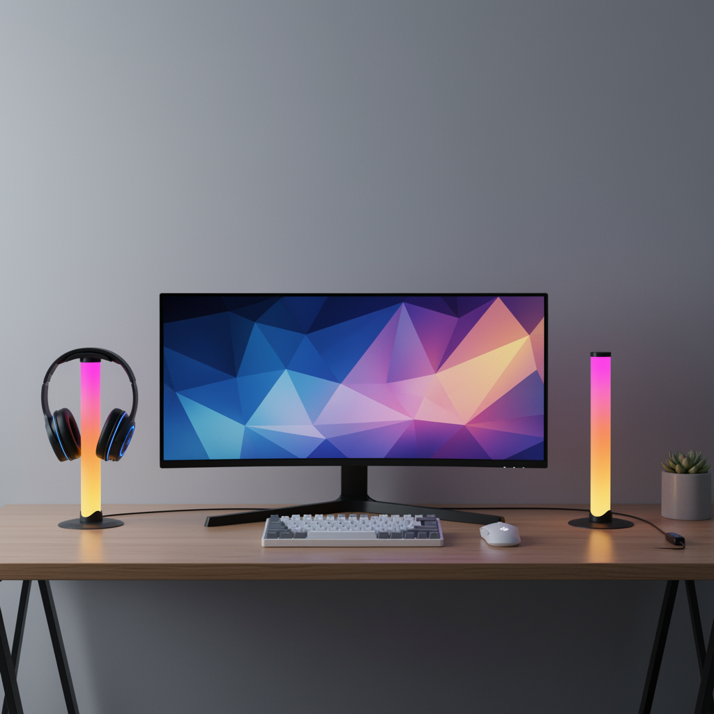 Pack x2 Lámparas RGB con Soporte para Audífonos